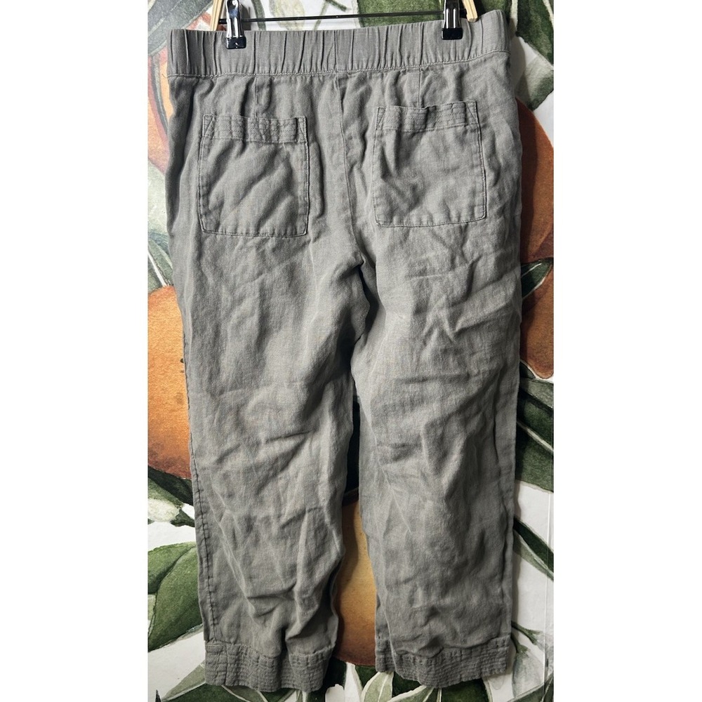 Pure Jill J Jill XS Garment Dyed Linen Pull on Straight Pants Gray Casual Career - Picture 6 of 6